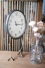 Metal Duck Feet Clock – Rustic Decorative Accent