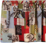 Benzara Finlay Lined Polyester Valance with Wildlife Prints and 2 Inch Header, Multicolor