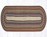 Earth Rugs C-300 Honey/Vanilla/Ginger Oval Table Runner 13``x48``