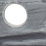 Benzara 6 Inches Marble Disk with Rectangular Base, Gray