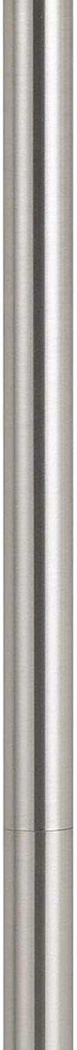 Benzara Metal Body Floor Lamp with Rectangular Tapered Shade, White and Silver
