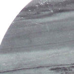Benzara 6 Inches Marble Disk with Rectangular Base, Gray