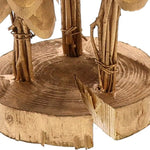 Benzara BM229358 Wooden Accent Decor with Shaving Tree Design, Gold