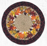 Autumn printed round trivet 10x10 inches on table