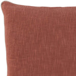 Benzara Square Fabric Throw Pillow with Textured Details, Orange