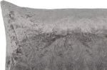 Benzara BM228796 Fabric Throw Pillow with Gleam and Solid Color, 26 X 5 inch, Gray