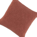 Benzara Square Fabric Throw Pillow with Textured Details, Orange