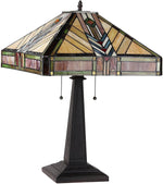 Chloe Lighting CH33422IM16-TL2 Edward Tiffany-style 2 Light Mission Table Lamp 16
