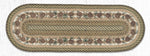 Pinecone Stair Tread Rug – Earth Rugs 2'x6' Oval Braided Jute Runner