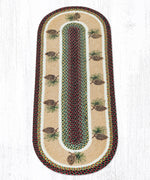 Rustic Pinecone Runner – Earth Rugs 2'x6' Braided Jute Hallway Rug