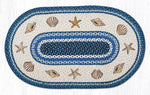 shells oval patch rug 27x45