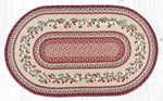 cranberries oval patch rug 27x45 farmhouse braided jute