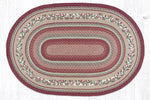 “Earth Rugs Cranberries Oval Patch Rug 4x6 Rustic Holiday Décor”