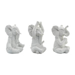 Sagebrook Home 17103-02 Resin, Set of 3, 8