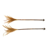 Benzara Twig Arrow Design Accentdecor with Feathers, Assortment of 6, Brown