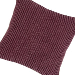Benzara BM228781 Fabric Throw Pillow with interwoven Waffle Weave, Red