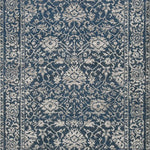 Benzara Machine Woven Fabric Rug with Floral Vine Pattern, Medium, Brown and Gray