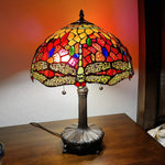 Amora Lighting AM1035TL14B Tiffany Style Dragonfly Table Lamp 2 light 18.5