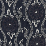 Benzara Square Fabric Throw Pillow with Medallion Pattern, Blue