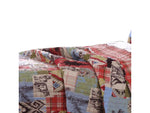 Benzara Finlay 2 Piece Twin Size Fabric Quilt Set with Wildlife Prints, Multicolor