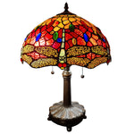 Amora Lighting AM1035TL14B Tiffany Style Dragonfly Table Lamp 2 light 18.5