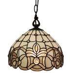 Amora Lighting AM282HL12B Tiffany Style Floral Hanging Lamp 12