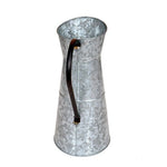 Benzara Farmhouse Style Galvanized Metal Jug with Handle, Gray
