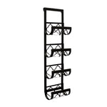 Benzara Metal Wall Wine Rack with 4 Bottle Holders