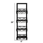Benzara Metal Wall Wine Rack with 4 Bottle Holders