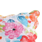 Benzara BM120969 20 X 26 Floral Printed Pillow Sham with Polyester Filling, Multicolor