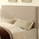 Benzara Herstal Contemporary Full Queen Headboard, Ivory