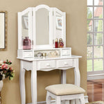 Benzara Janelle Transitional Vanity, White Transitional Vanity, White