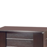 Benzara Modern Style Desk with 2 Locking File Drawers, Dark Brown