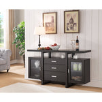 Benzara Striking Spacious Modern TV Stand / Buffet, Black