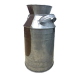 Benzara Countryside Galvanized Metal Milk Can Shape Pitcher, Gray