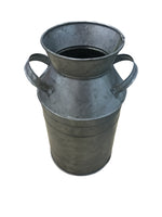 Benzara Countryside Galvanized Metal Milk Can Shape Pitcher, Gray