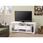 Benzara Spacious Modern Style TV Console, White