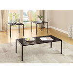 Benzara Charismatic Sleek 3 Piece Occasional Table Set, Black