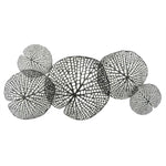 Benzara Transitional 5 Metal Lotus Leaf Wall Decor