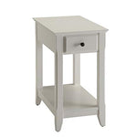Benzara Affiable Side Table, White