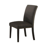Benzara Set of 2 Wooden Frame Dining Chair, Ash Black