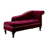 Benzara Glorious Contemporary Fabric Storage Chaise, Violet