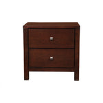 Benzara Dapperly Finished Pine Solid & Birch Veneer Nightstand, Brown