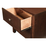 Benzara Dapperly Finished Pine Solid & Birch Veneer Nightstand, Brown