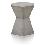Benzara Hexagonal Shape End Table in Slate Gray