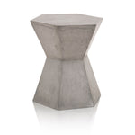 Benzara Hexagonal Shape End Table in Slate Gray