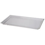 Benzara Rectangular Acrylic Tray with Beveled Edges, White