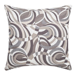 Benzara Contemporary Style Swirling Pattern Set of 2 Throw Pillows, Multicolor
