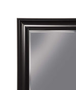 Benzara Framed Wall Mirror with Beveled Glass , Black