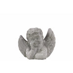 Benzara Cemented Cherub Bust Figurine, Small, Gray